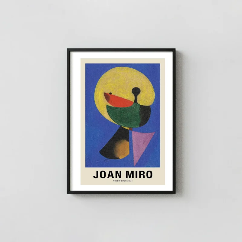 Authentic Joan Miró print - Head of a Man 1931 Surrealist Wall Art