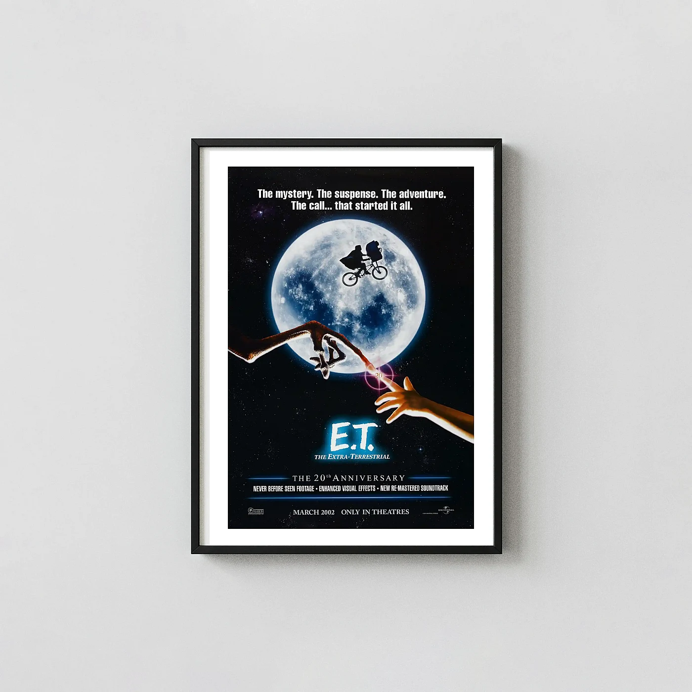 E.t. The Extra-Terrestrial Movie Poster – Moon Flight Poster: Vintage Sci-Fi Wall Art Print E.t. The Extra-Terrestrial Movie Poster – Moon Flight Poster: Vintage Sci-Fi Wall E.t. Movie Posters Xe2X80X93 Portrait Frame Wall Art Mockup | Merchfuse