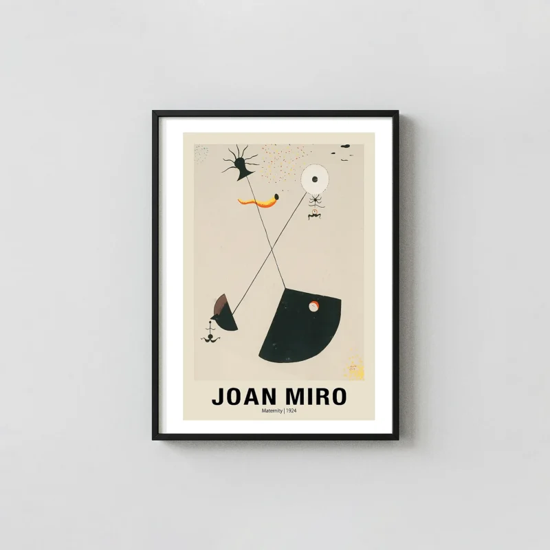 Classic Joan Miró Maternity print - 1924 Surrealist Exhibition Poster
