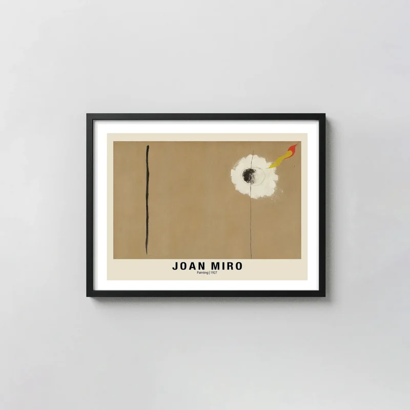 Exclusive Joan Miro 1927 Print - Minimalist Surrealist Abstract Art Poster