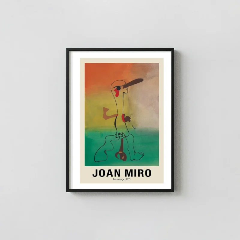 Classic Joan Miro Personnage - 1935 Surrealist Abstract Wall Art Print