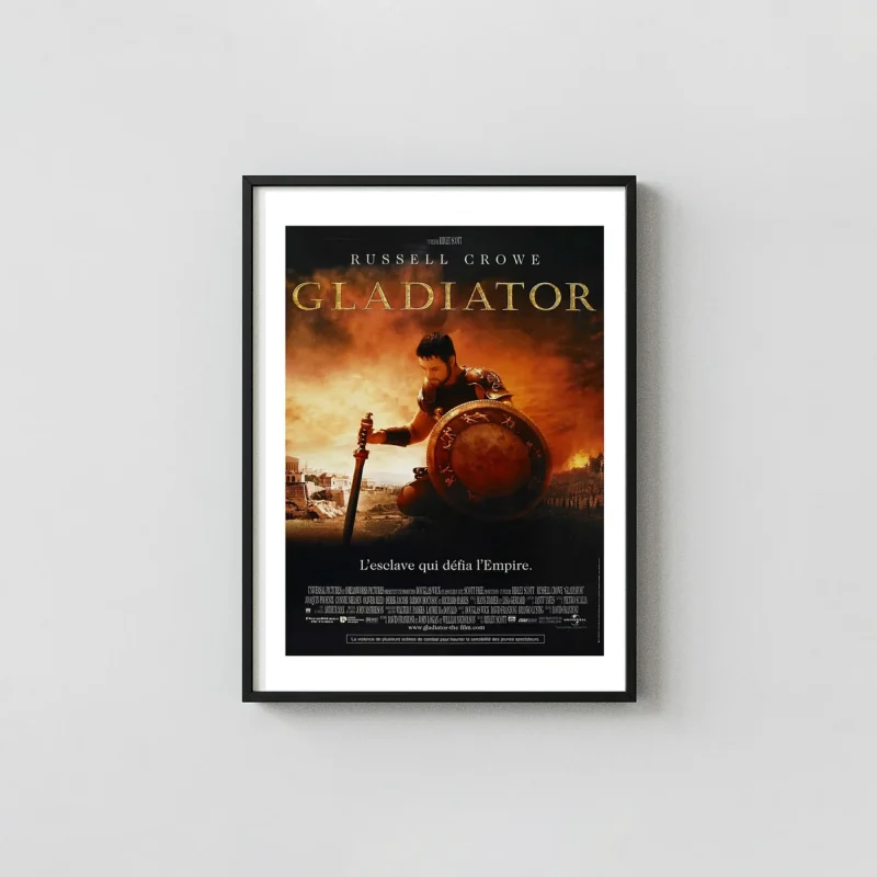 Gladiator Movie Poster – Official Poster: Modern Wall Action & Adventure Movie Posters xe2x80x93 Portrait Frame Wall Art Mockup | MerchFuse
