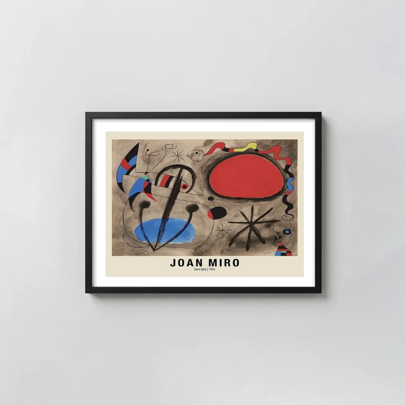 Classic Joan Miro Poster - Sans Titre 1954 Surrealist Wall Art