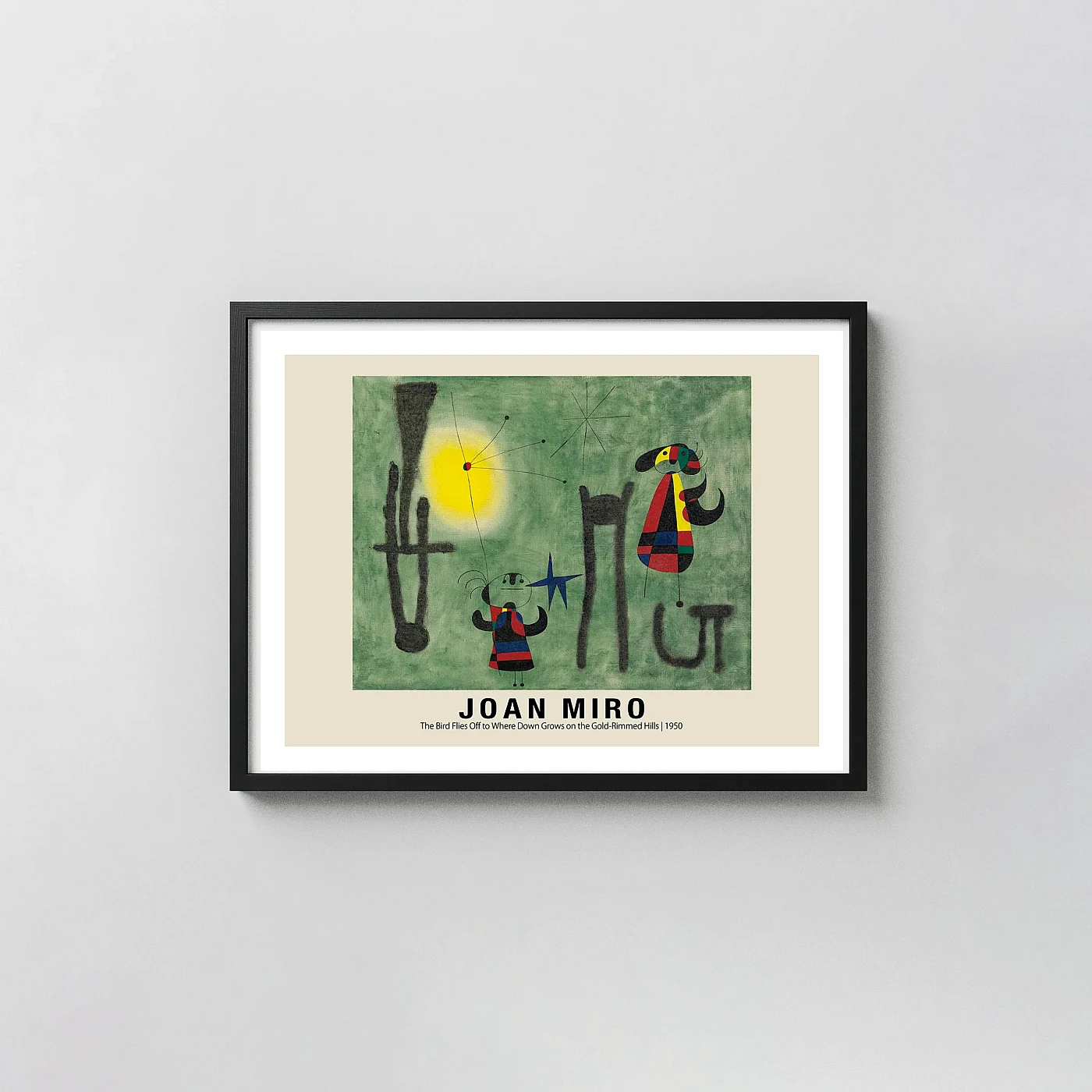 Classic Joan Miro art print 1950 Surrealist Abstract - fine art poster print