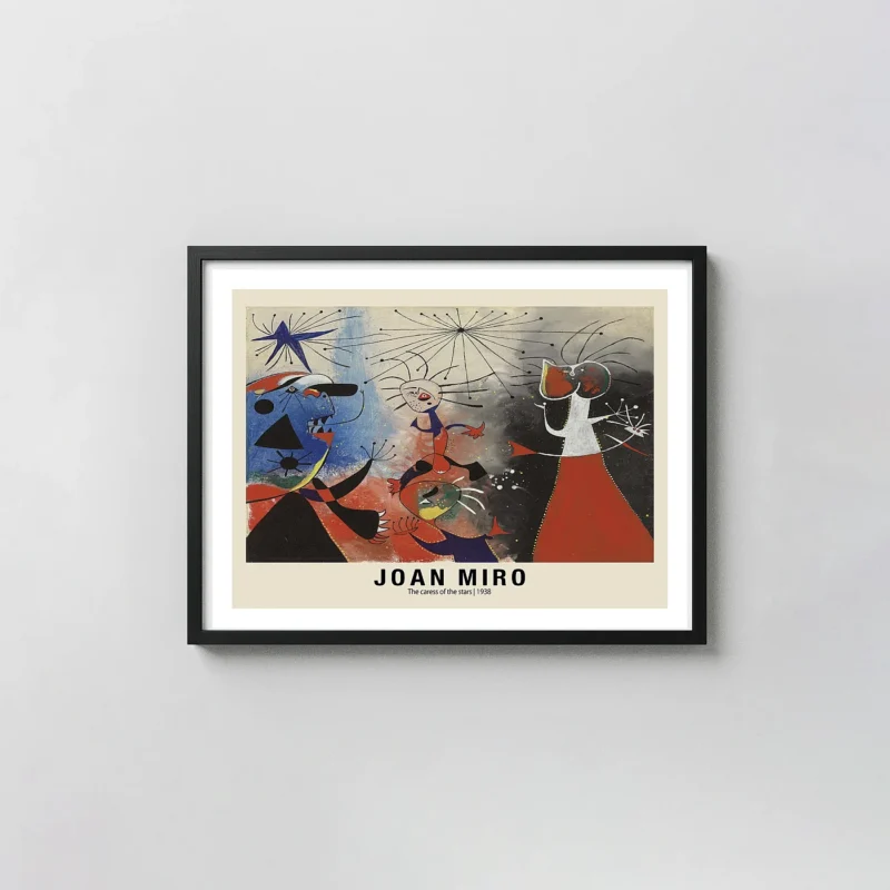 Joan Miro Print - The Caress of the Stars 1938 Surrealist Art Poster