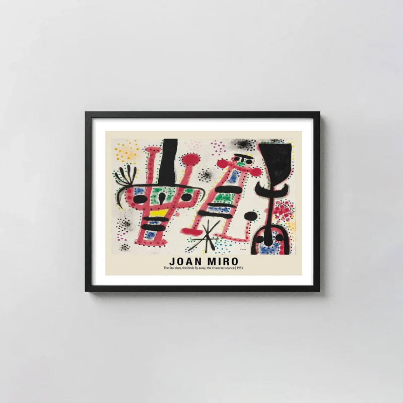 Classic Joan Miro Print - The Star Rises 1954 Abstract Wall Art
