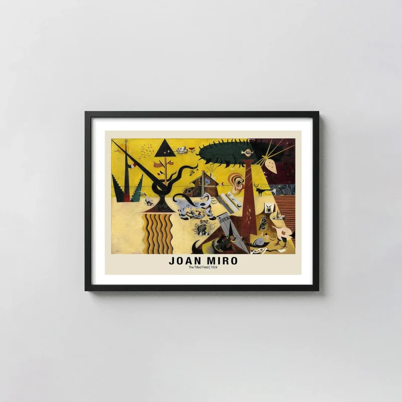Joan Miro Tilled Field - Classic 1924 Surrealist Art Museum Poster