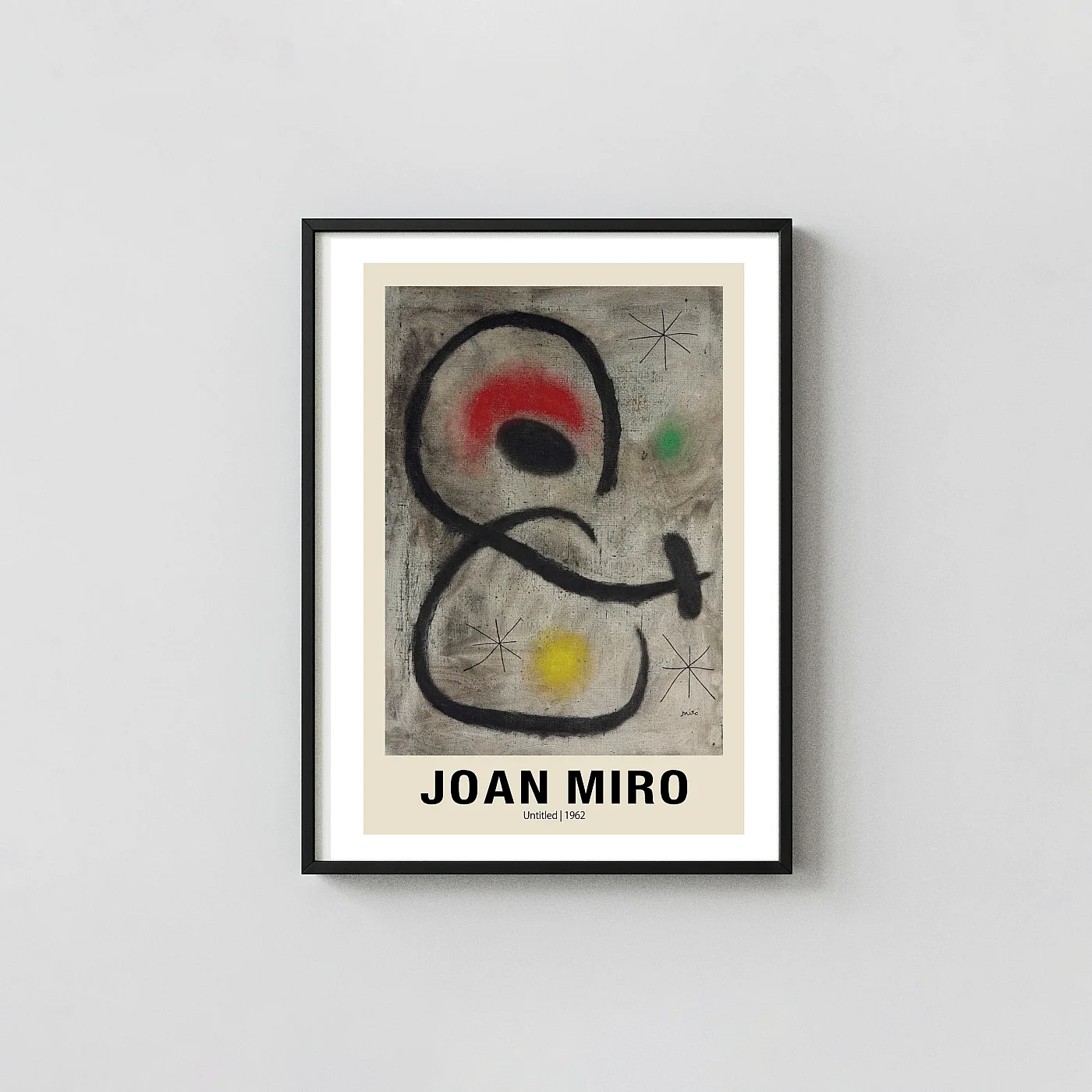 Joan Miro poster Authentic 1962 Untitled Abstract Surrealist - fine art poster print