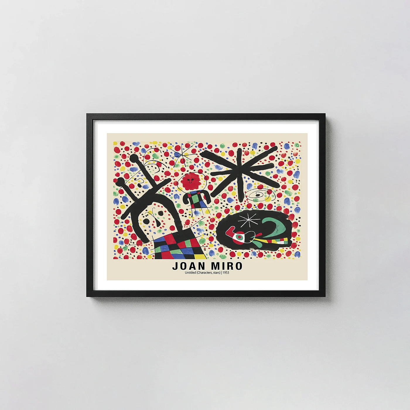 Joan Miro poster 1953 Untitled Characters Stars Surrealist - fine art poster print