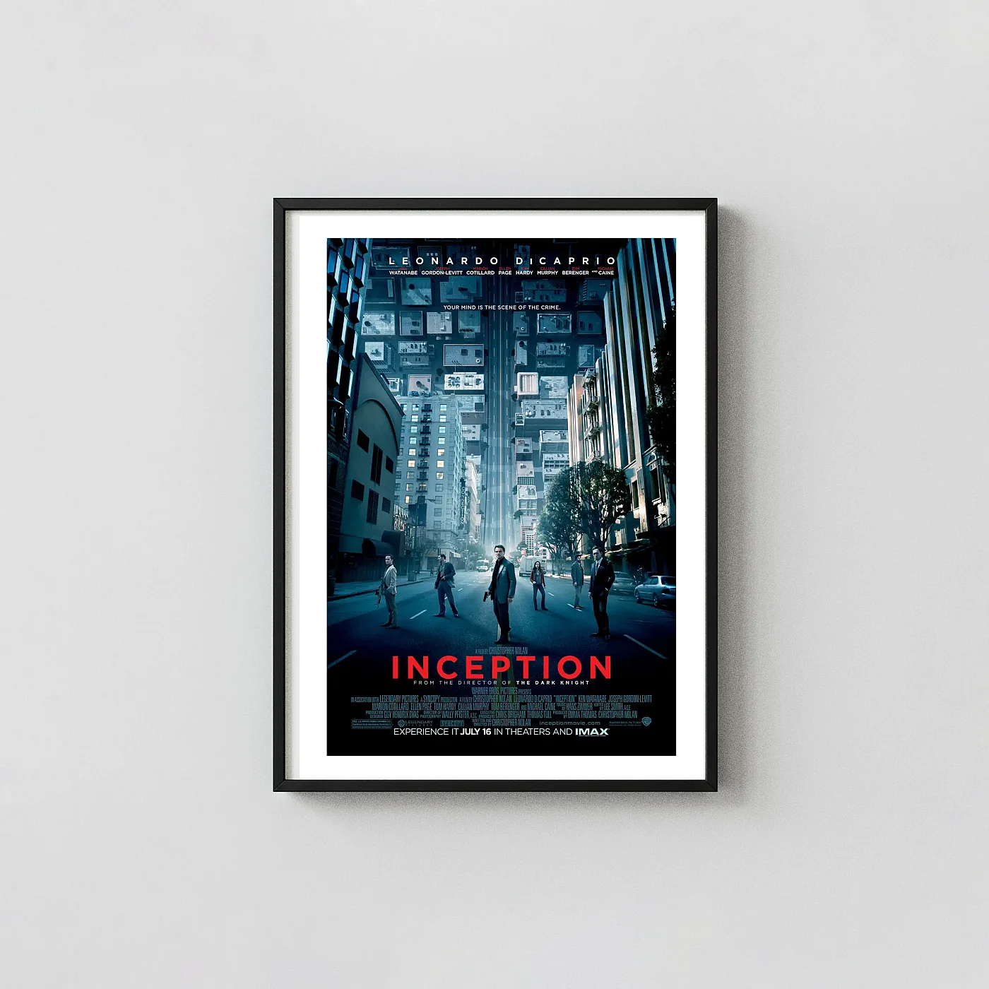 Inception Movie Poster – Official Poster (Version 3): Modern Sci-Fi Wall Minimalist Movie Poster xe2x80x93 Portrait Frame Wall Art Mockup | MerchFuse