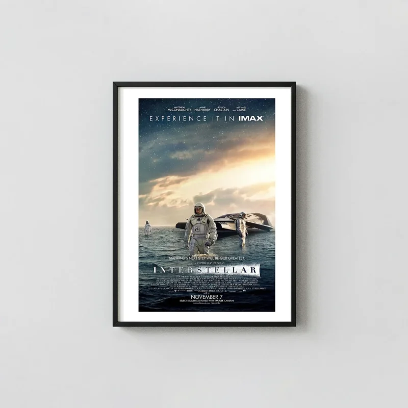 Interstellar Movie Poster – Collector Poster (Style A): Modern Sci-Fi Wall Interstellar Movie Posters xe2x80x93 Portrait Frame Wall Art Mockup | MerchFuse
