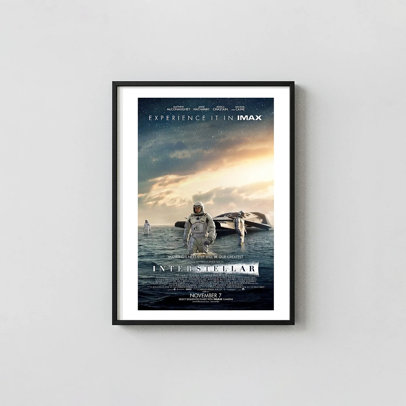 Interstellar Movie Poster – Collector Poster (Style A): Modern Sci-Fi Wall Interstellar Movie Posters xe2x80x93 Portrait Frame Wall Art Mockup | MerchFuse