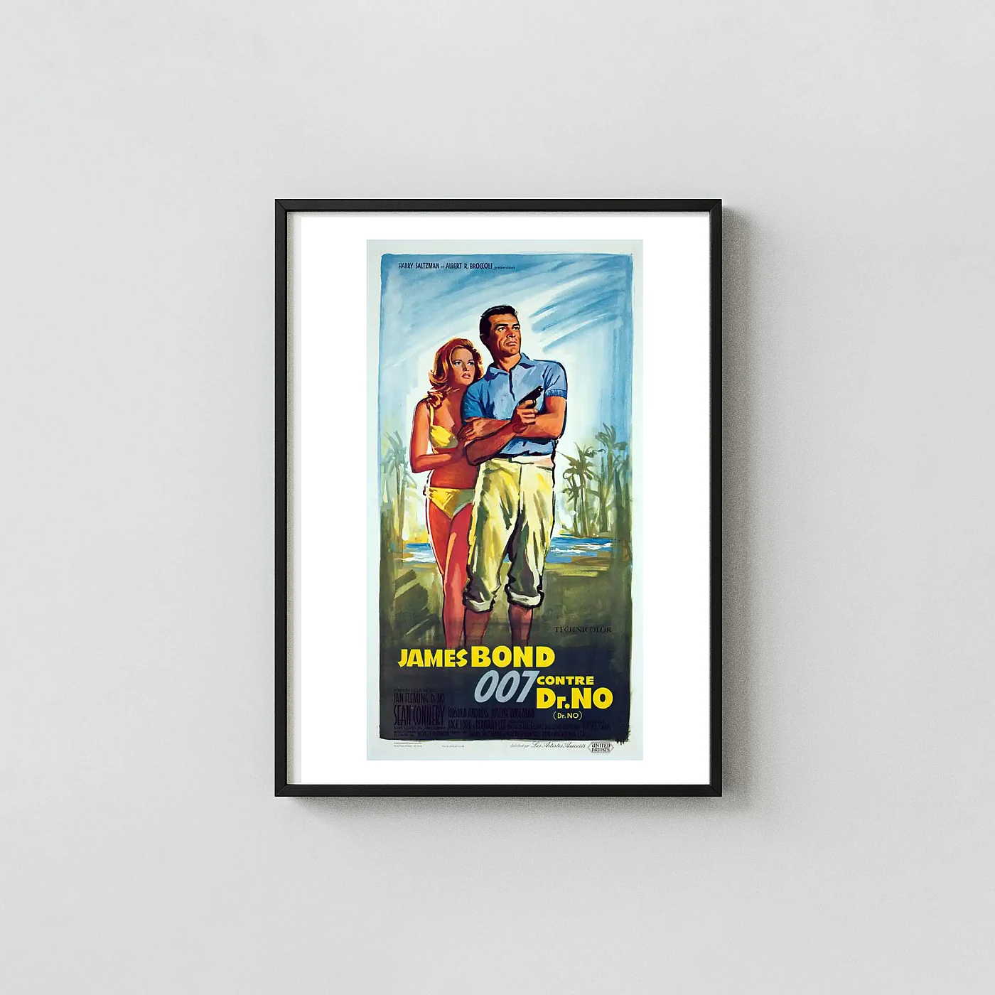 Dr. No Movie Poster – 1962 Vintage Poster: Vintage Wall Action & Adventure Movie Posters xe2x80x93 Portrait Frame Wall Art Mockup | MerchFuse