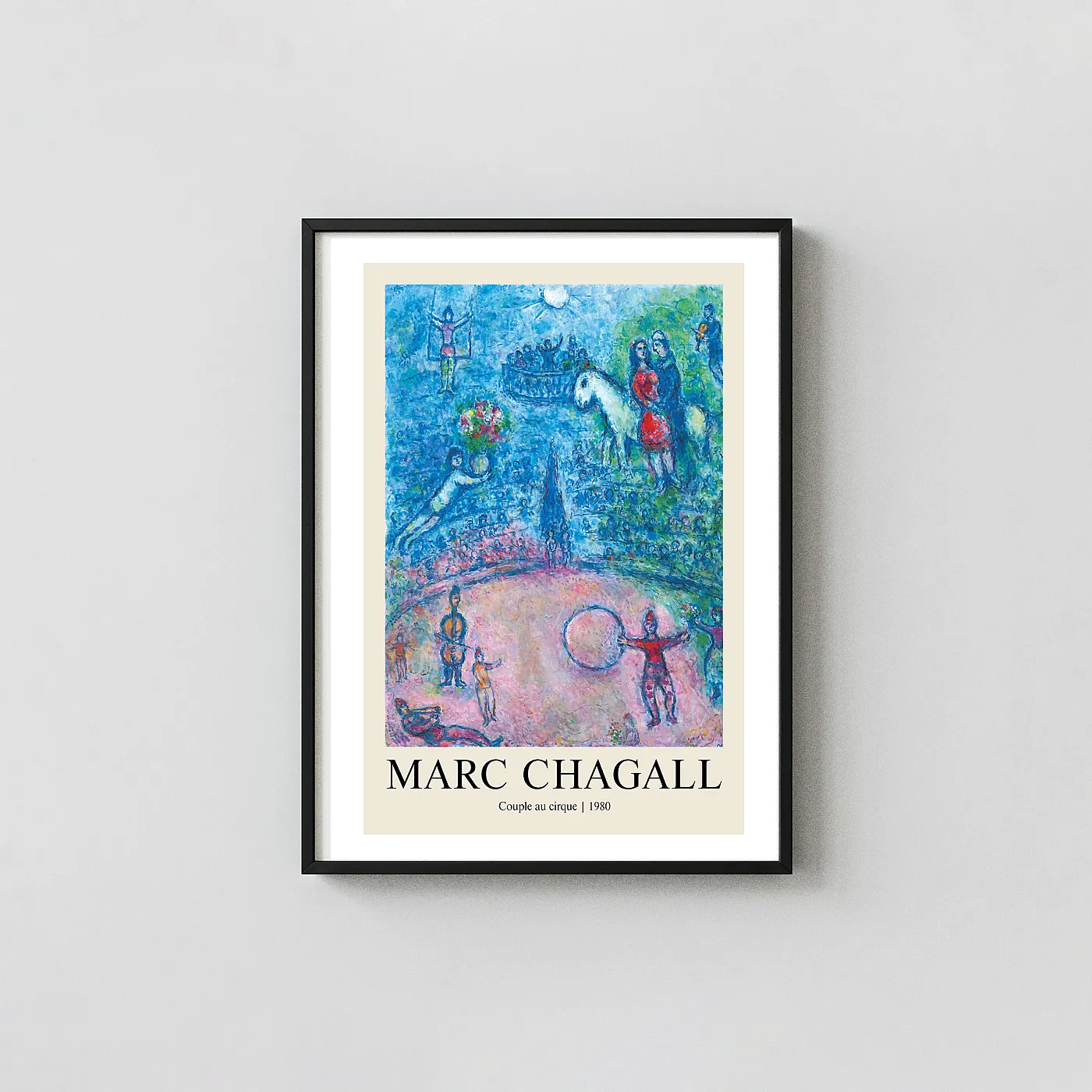 Classic Marc Chagall circus art print Couple au cirque 1980 - fine art poster print