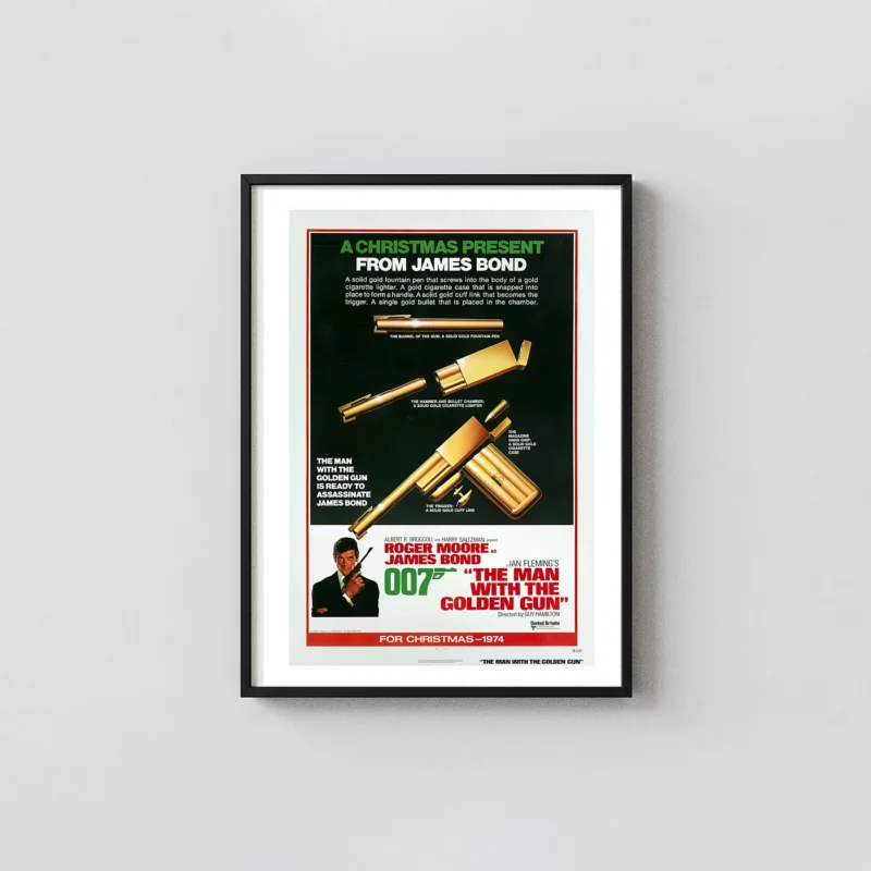 The Man With The Golden Gun Movie Poster – Collector Poster: Vintage Horror Wall Art Print