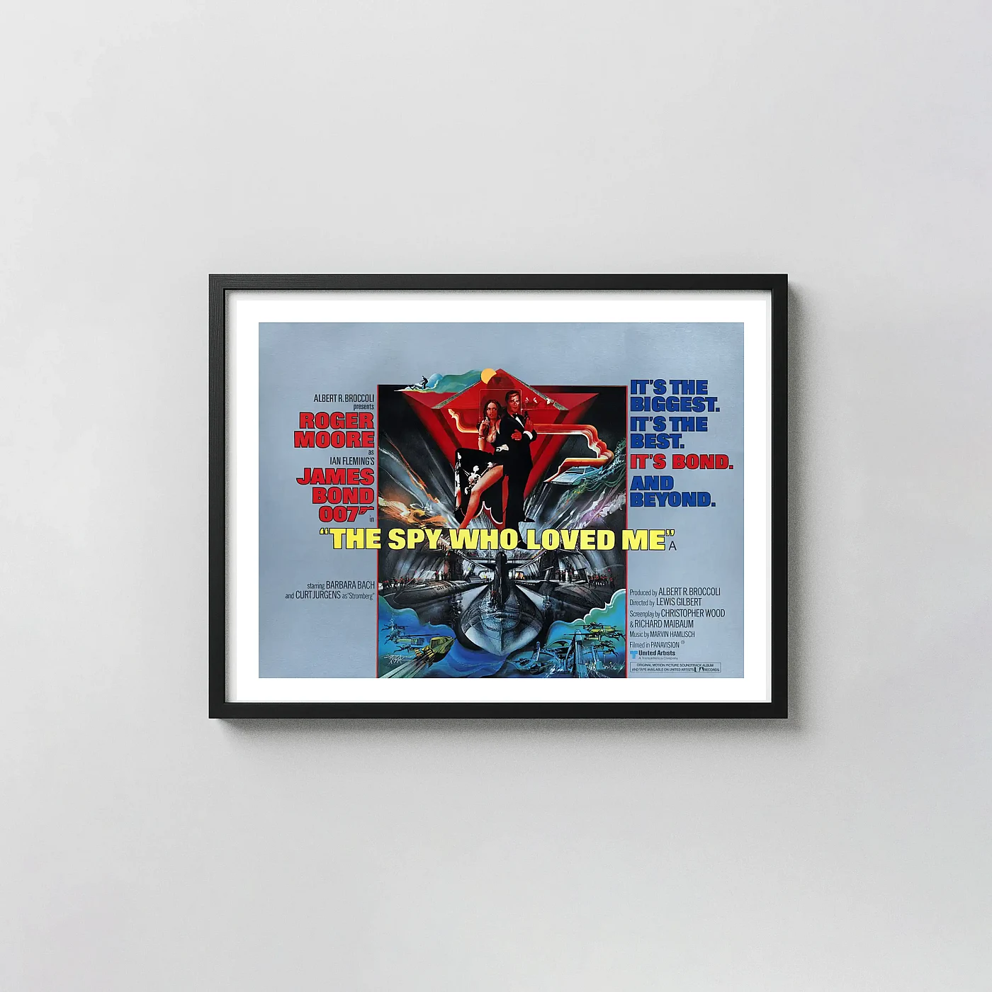 The Spy Who Loved Me Movie Poster – James Bond 007 Poster: Vintage Wall Action & Adventure Movie Posters xe2x80x93 Landscape Frame Wall Art Mockup | MerchFuse