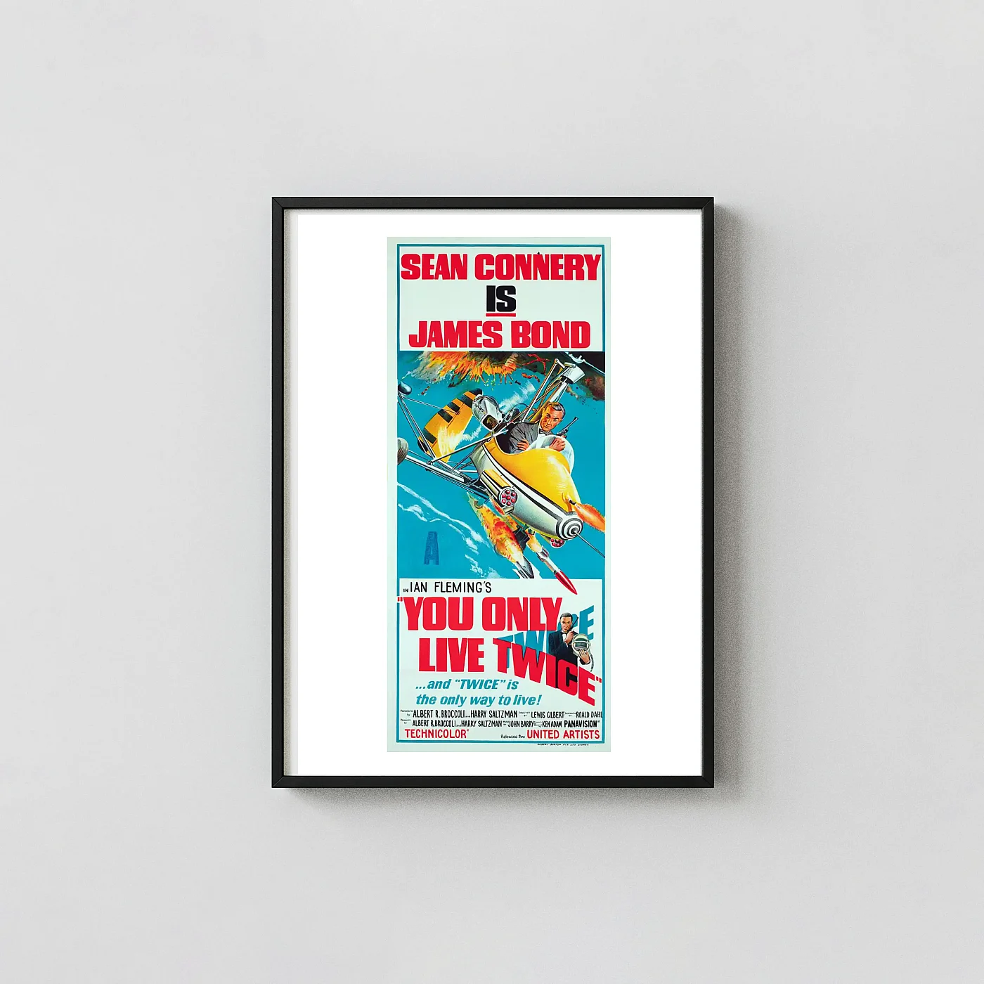 You Only Live Twice Movie Poster – Collector Poster: Vintage Wall Action & Adventure Movie Posters xe2x80x93 Portrait Frame Wall Art Mockup | MerchFuse