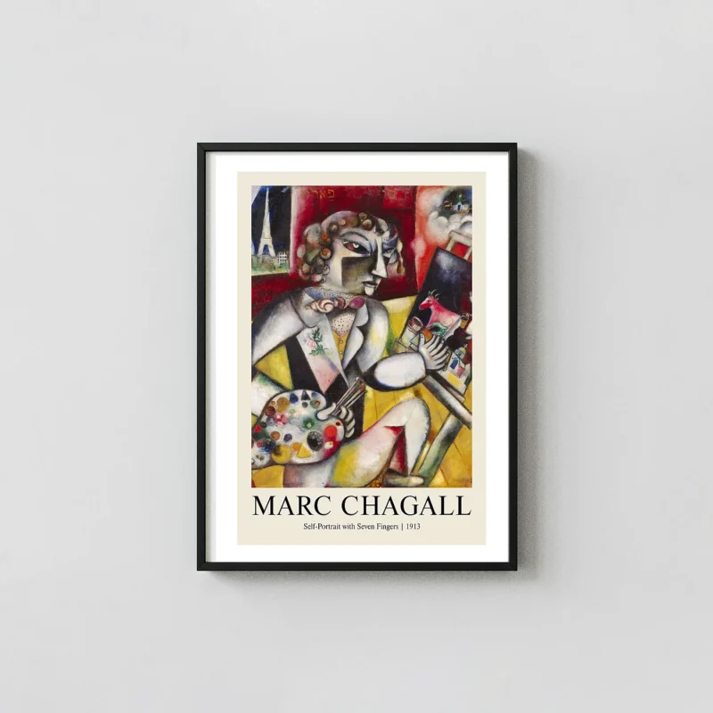 Marc Chagall Print - Self-Portrait with Seven Fingers 1913 Wall Art