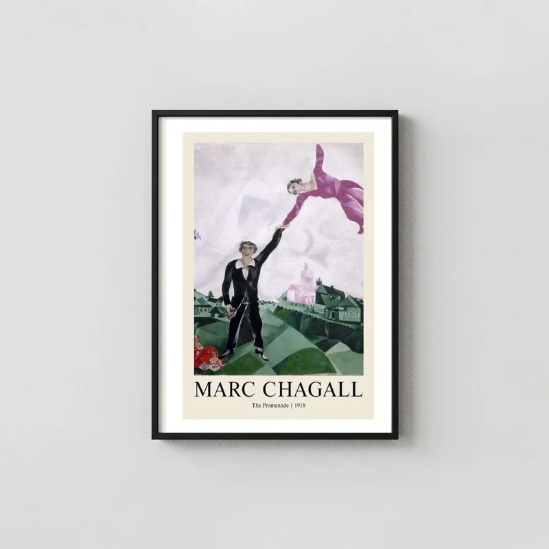 Exclusive Marc Chagall Promenade - 1918 Russian Avant-Garde Fine Art Poster