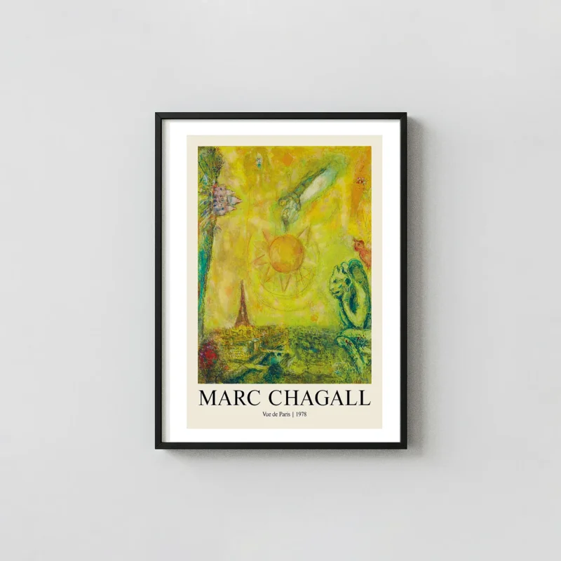 Marc Chagall Paris Print - Vue de Paris 1978 Surrealism Wall Art