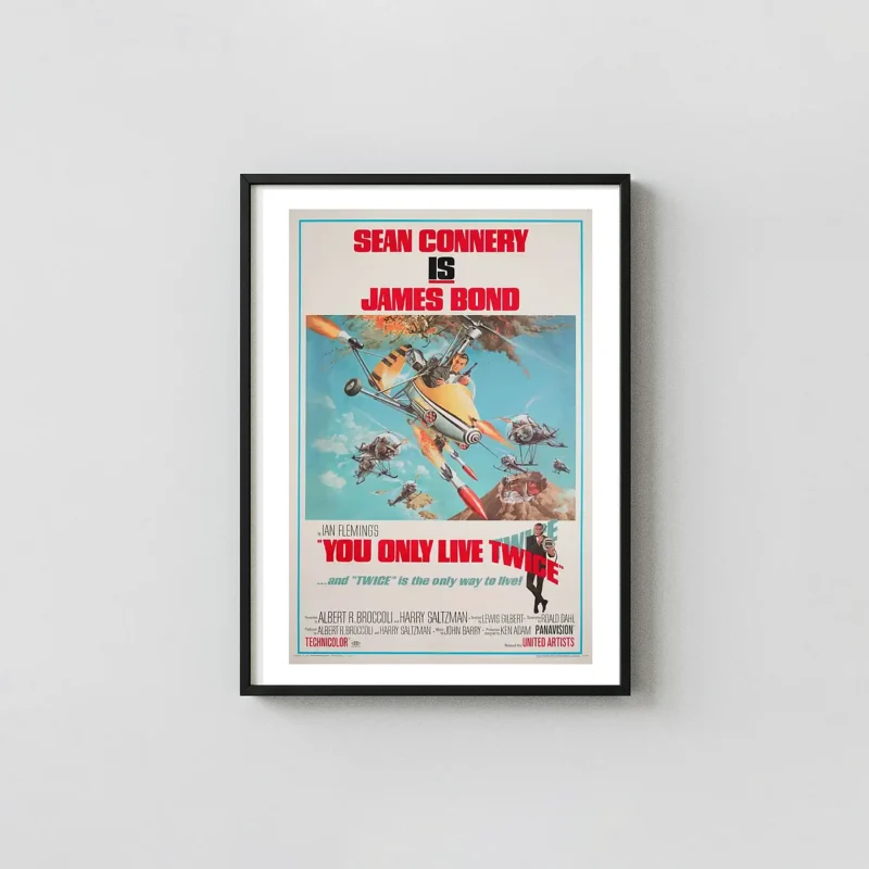 You Only Live Twice Movie Poster – James Bond (1967) Poster: Vintage Wall Action & Adventure Movie Posters xe2x80x93 Portrait Frame Wall Art Mockup | MerchFuse