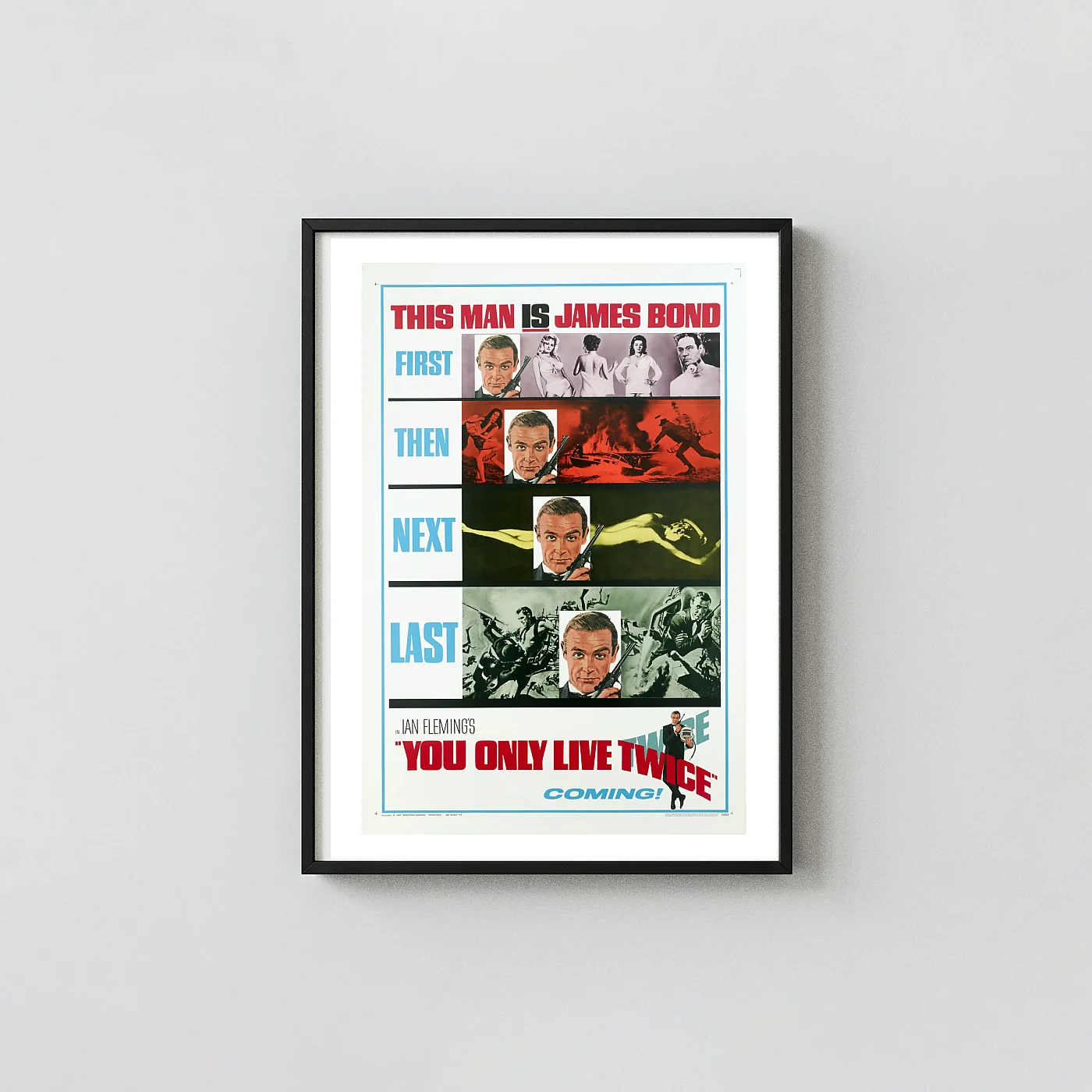 You Only Live Twice Movie Poster – 1967 Teaser Poster: Vintage Wall Action & Adventure Movie Posters xe2x80x93 Portrait Frame Wall Art Mockup | MerchFuse