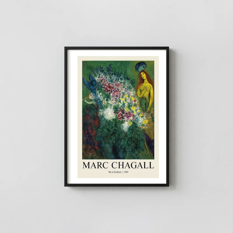 Marc Chagall wall art - Nu à l'enfant 1949 Modernist Gallery Print