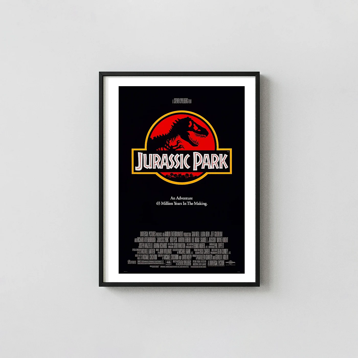 Jurassic Park Movie Poster – 1993 Original Theatrical Poster: Vintage Wall Jurassic Park Movie Posters xe2x80x93 Portrait Frame Wall Art Mockup | MerchFuse