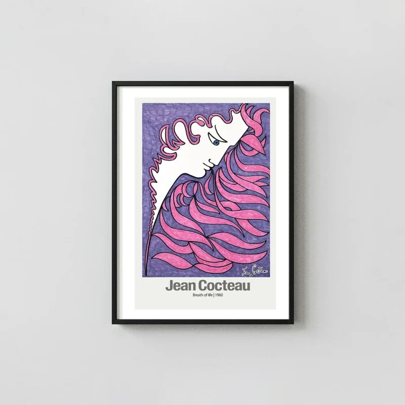 Exclusive Jean Cocteau Print - Breath of Life 1960 Vintage Art