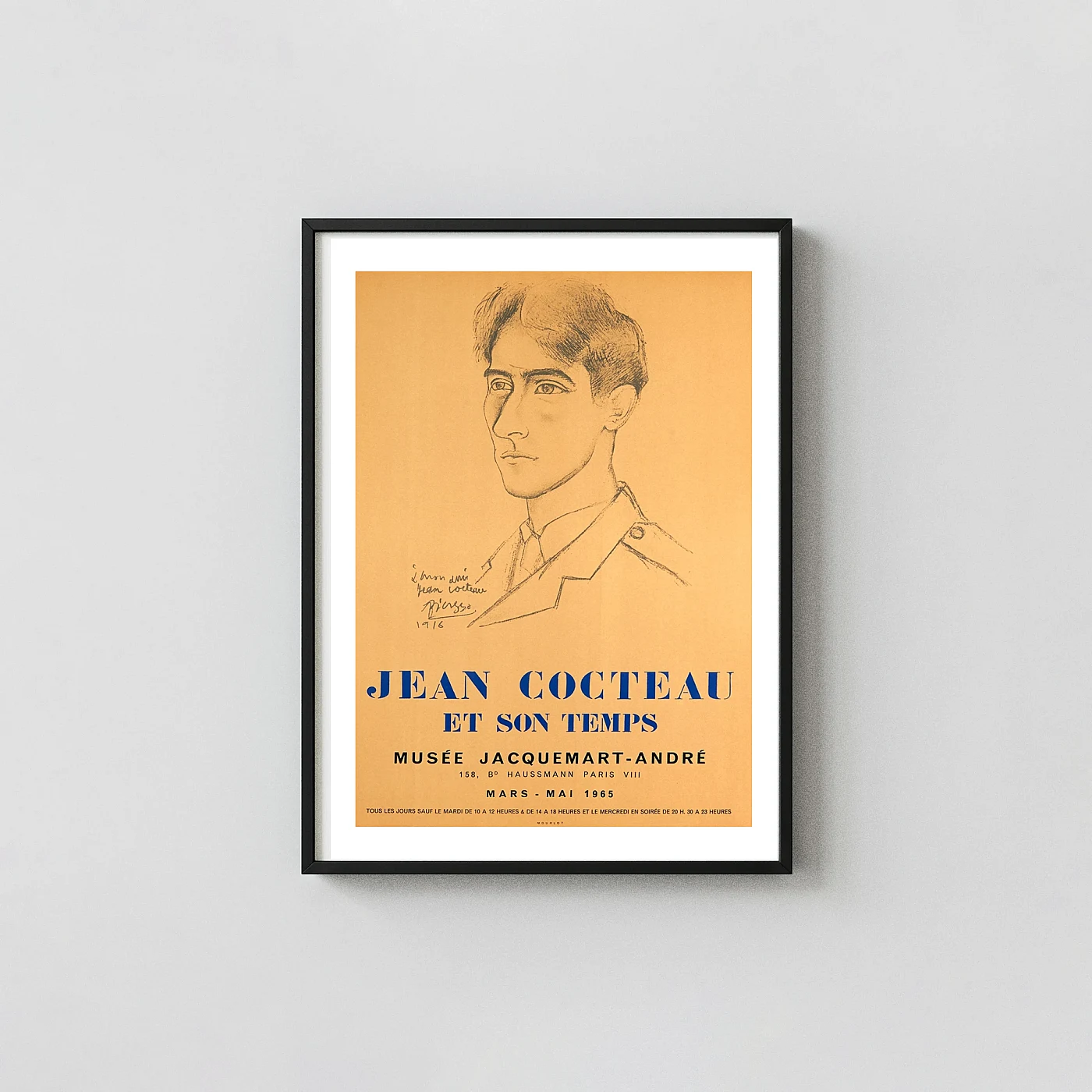 Classic Picasso Cocteau Exhibition Poster - fine art poster print