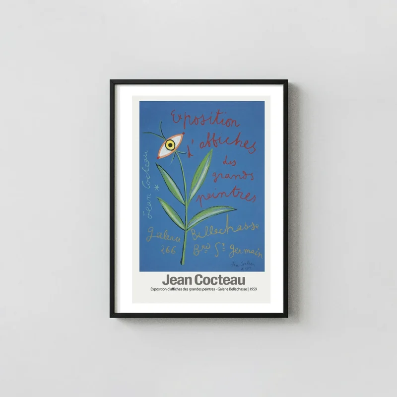 Classic Jean Cocteau Poster - 1959 Galerie Bellechasse Exhibition Art