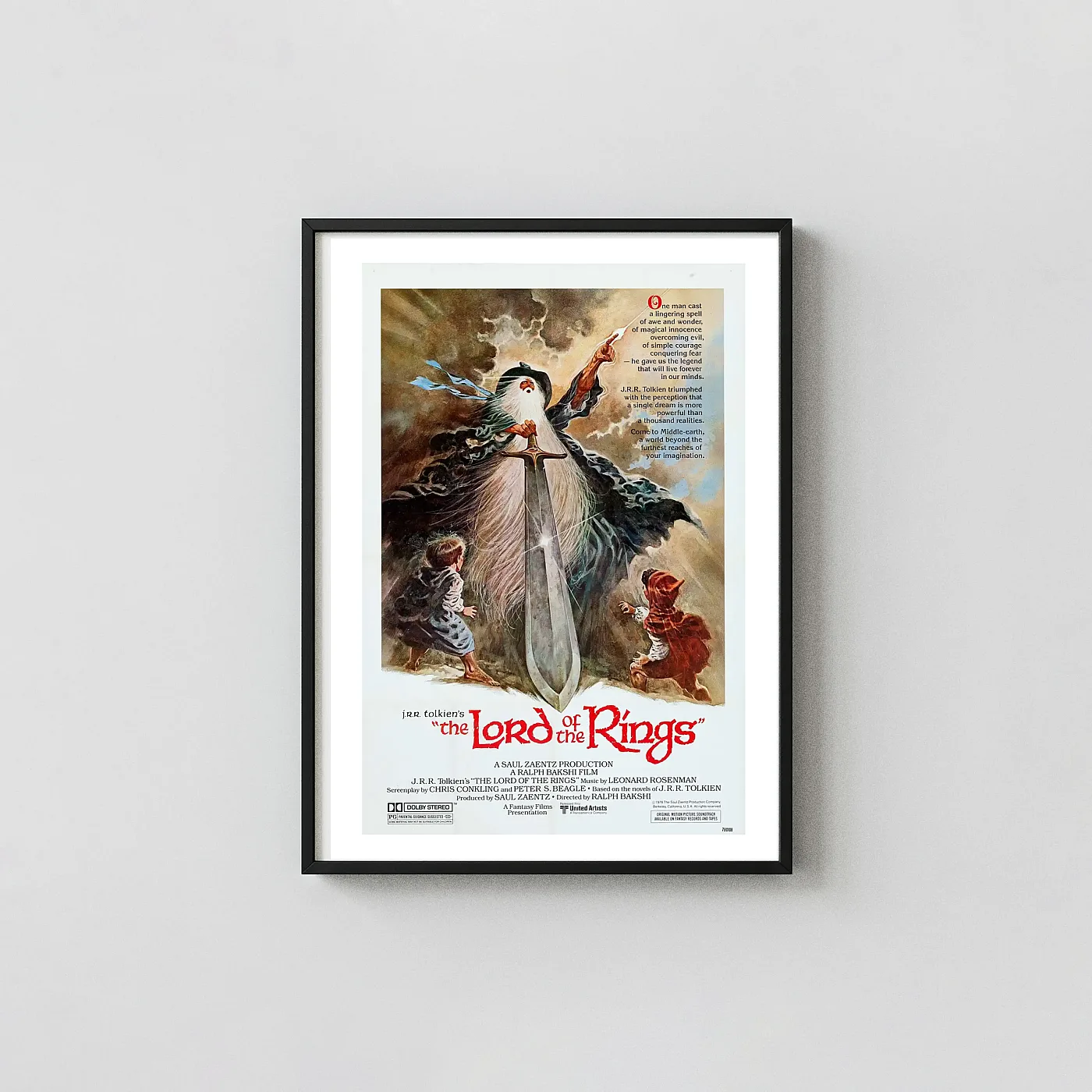 Lord Of The Rings (1978 Film) Movie Poster – 1978 Original Theatrical Poster: Vintage Horror Wall Art Print Lord Of The Rings (1978 Film) Movie Poster – 1978 Original Theatrical Poster: Vintage Horror Wall Action &Amp; Adventure Movie Posters Xe2X80X93 Portrait Frame Wall Art Mockup | Merchfuse