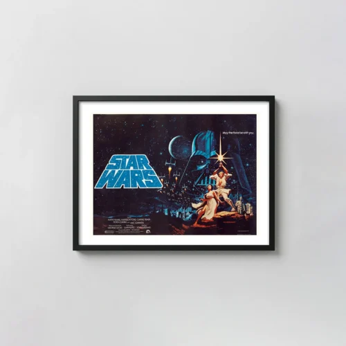 Star Wars: A New Hope Movie Poster – 1977 Original Theatrical Poster (Style B): Vintage Sci-Fi Wall Art Print