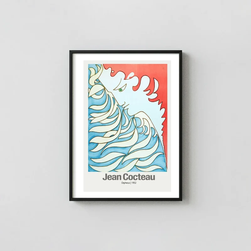 Classic Jean Cocteau Orpheus print - 1952 Surrealist French Wall Art