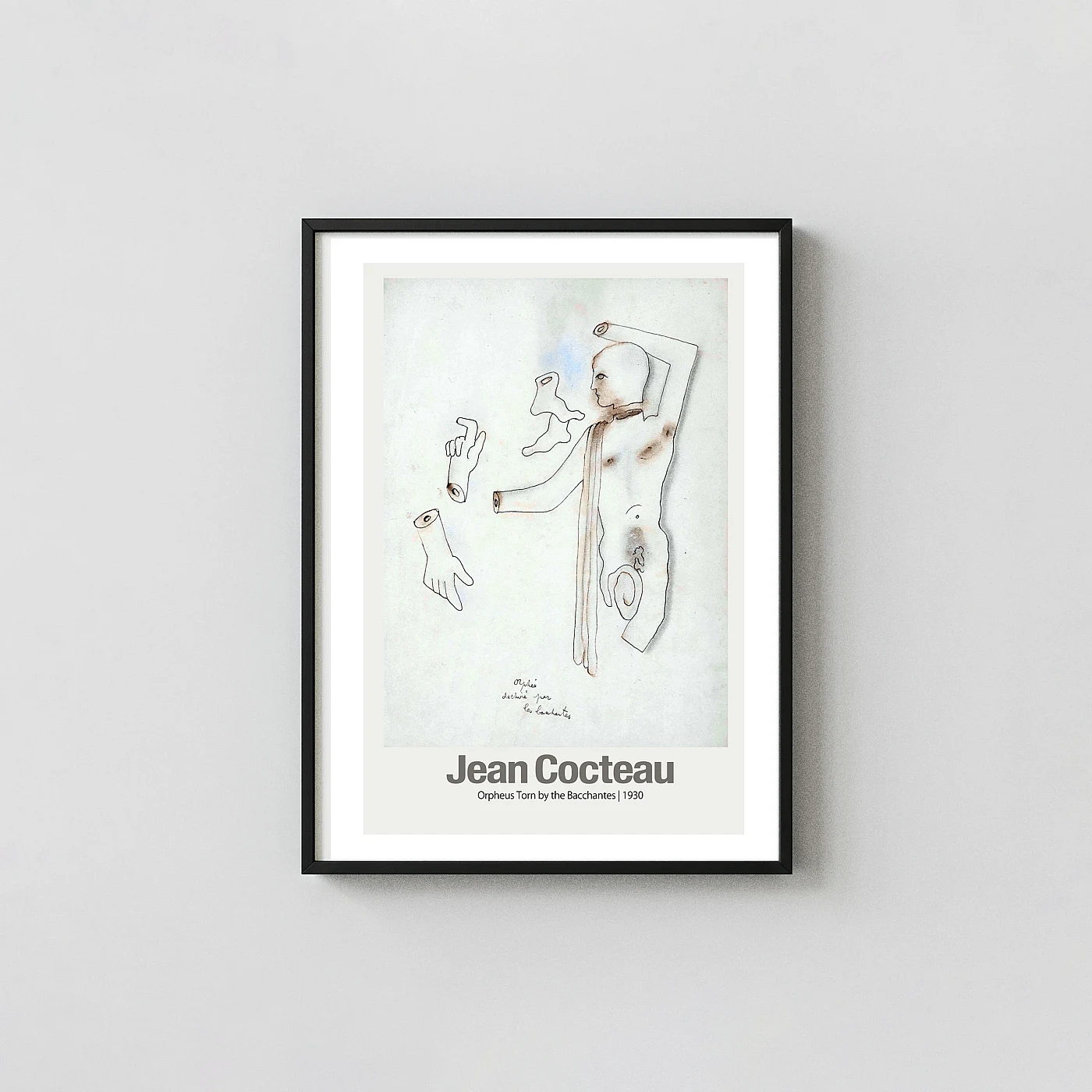 Jean Cocteau Poster Orpheus Torn by the Bacchantes 1930 - fine art poster print