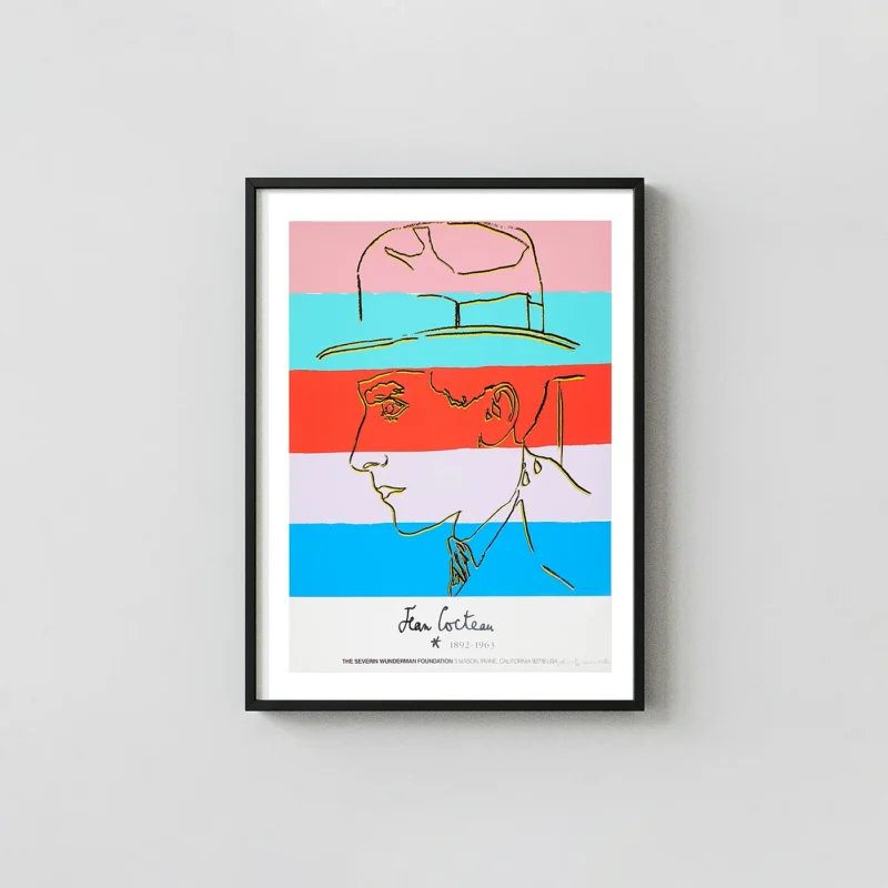 Classic Andy Warhol Exhibition Poster - Jean Cocteau Pop Art Wall Decor