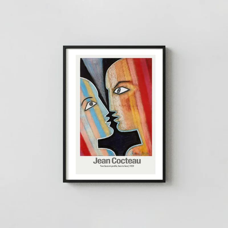 Classic Jean Cocteau Art Print - 1959 Abstract Profile Wall Art
