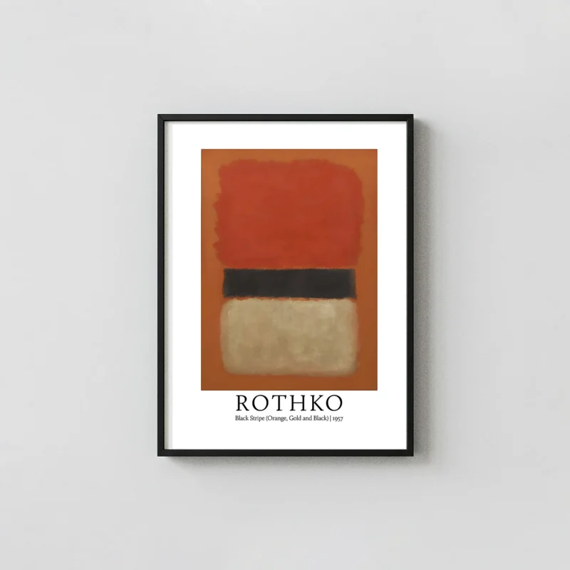 Rothko Exhibition Poster - Black Stripe 1957 Abstract Wall Art