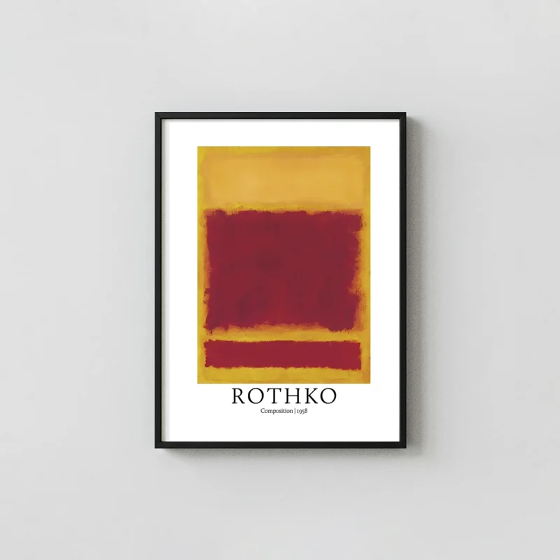 Classic Rothko Exhibition Poster - 1958 Abstract Color Field Wall Art