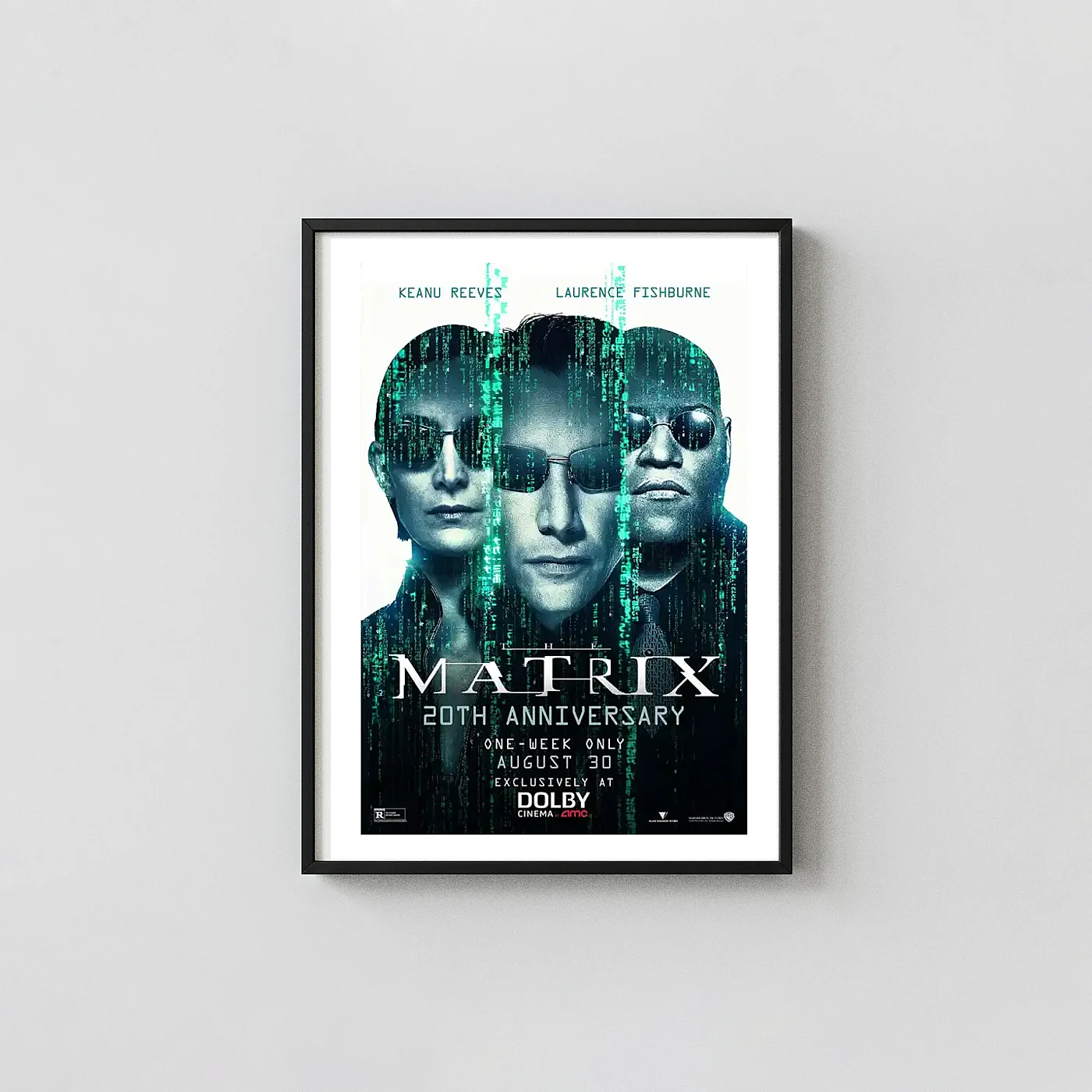 The Matrix Movie Poster – Anniversary Poster: Modern Sci-Fi Wall Art Print The Matrix Movie Poster – Anniversary Poster: Modern Sci-Fi Wall Minimalist Movie Poster Xe2X80X93 Portrait Frame Wall Art Mockup | Merchfuse