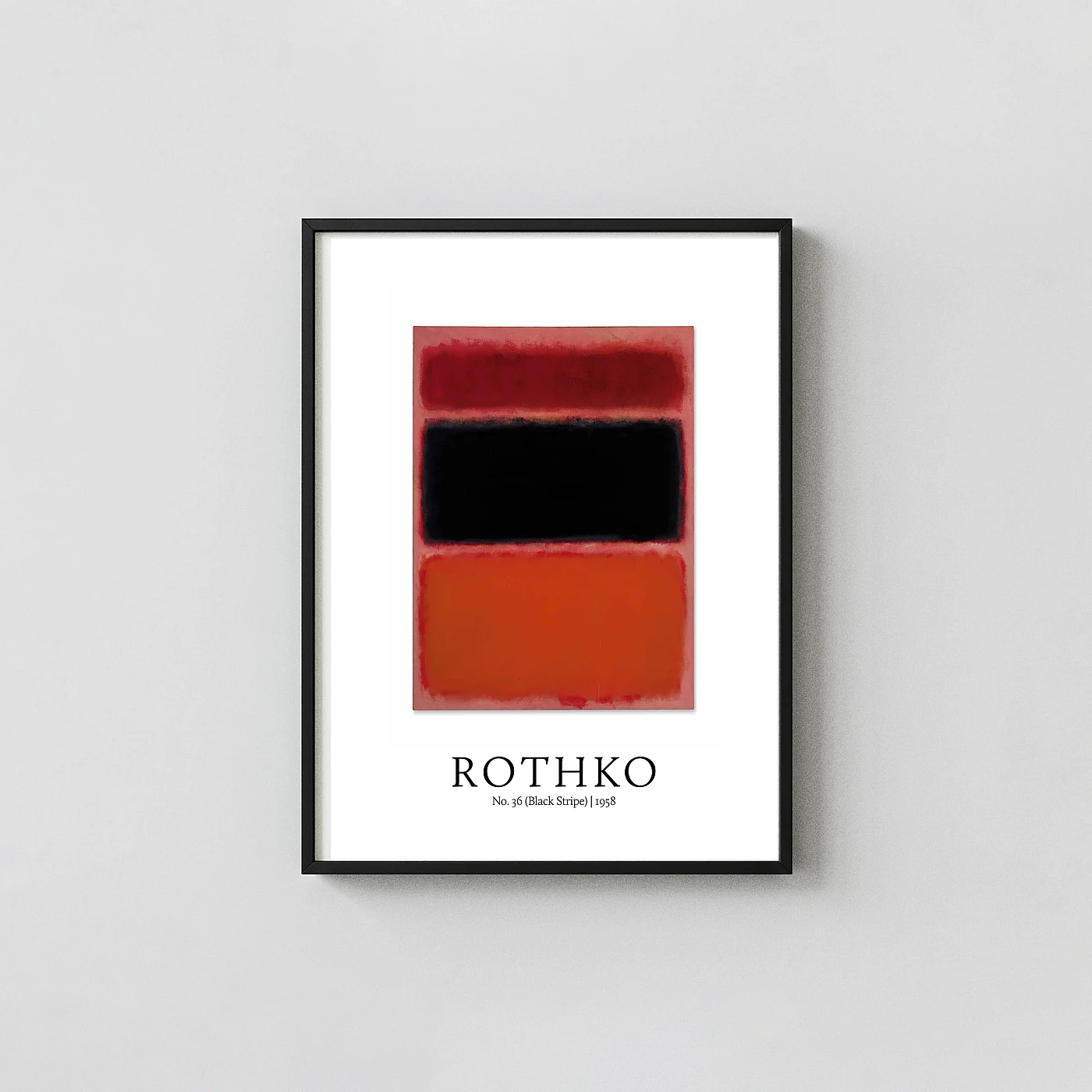 Rothko exhibition poster No. 36 Black Stripe 1958 Abstract - fine art poster print