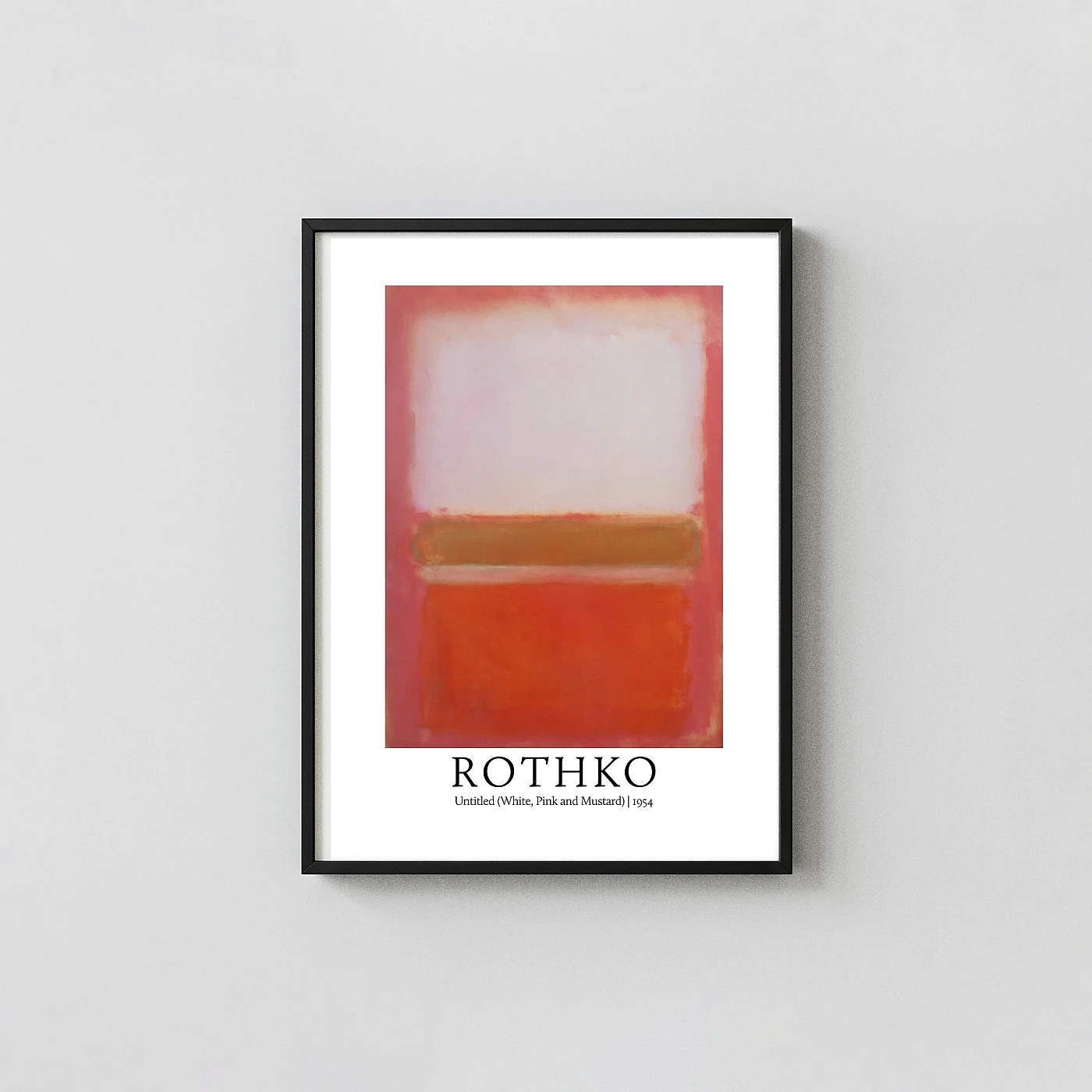 Rothko exhibition poster Untitled White Pink and Mustard 1954 - fine art poster print