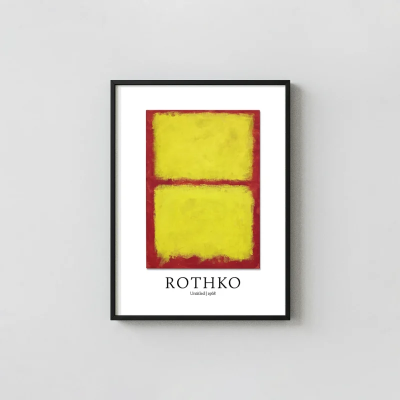 Classic Mark Rothko Poster - Untitled 1968 Yellow and Red Abstract Art