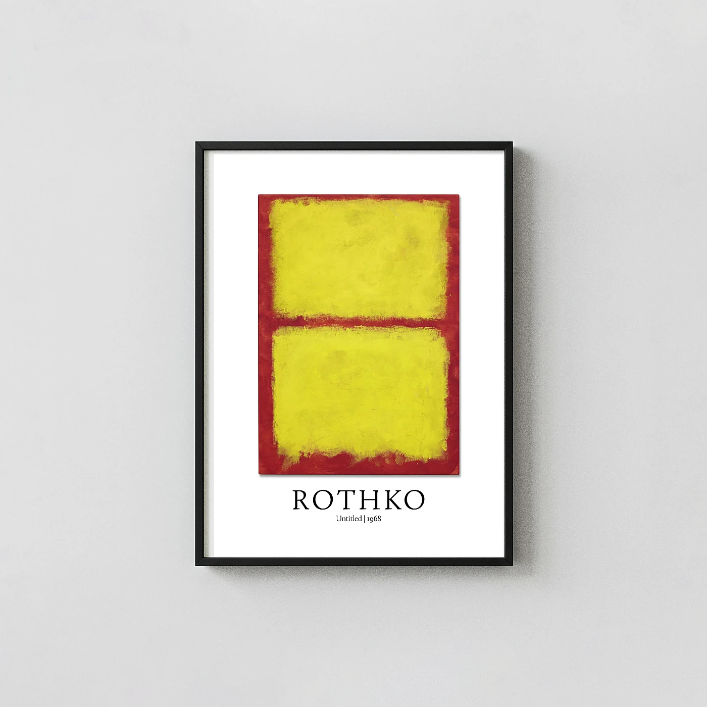 Classic Mark Rothko Poster Untitled 1968 Yellow and Red Abstract Art - fine art poster print