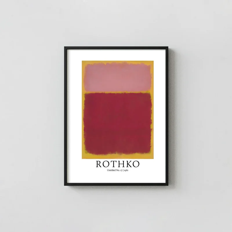 Authentic Rothko Untitled No 17 - 1961 Abstract Color Field Wall Art
