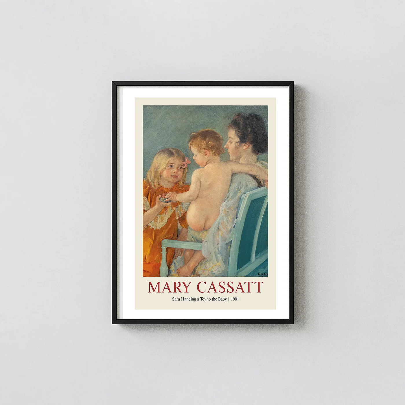 Authentic Mary Cassatt art print Sara Handing a Toy to the Baby 1901 - fine art poster print