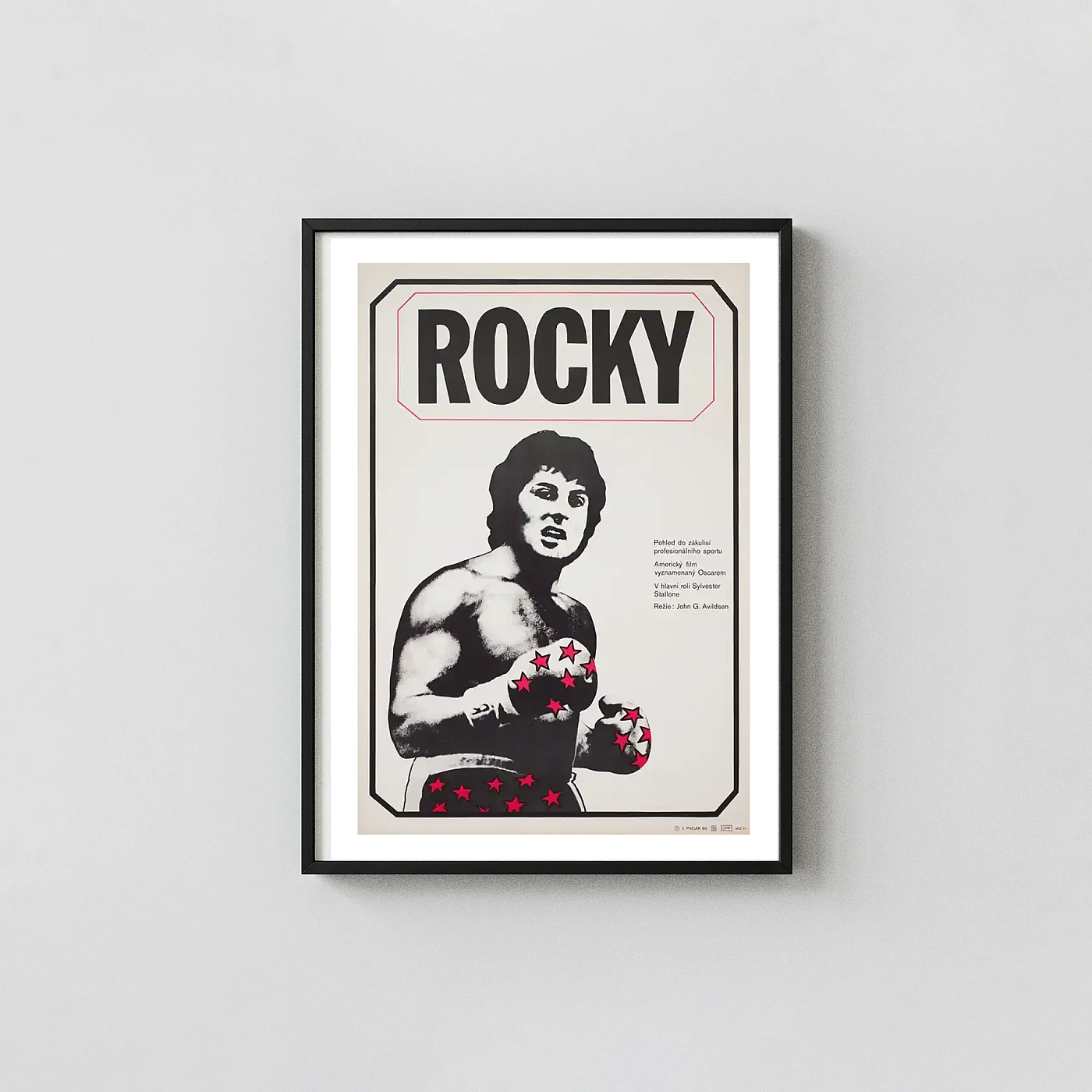 Rocky Movie Poster – Collector Poster: Minimalist Action Wall Minimalist Movie Poster xe2x80x93 Portrait Frame Wall Art Mockup | MerchFuse