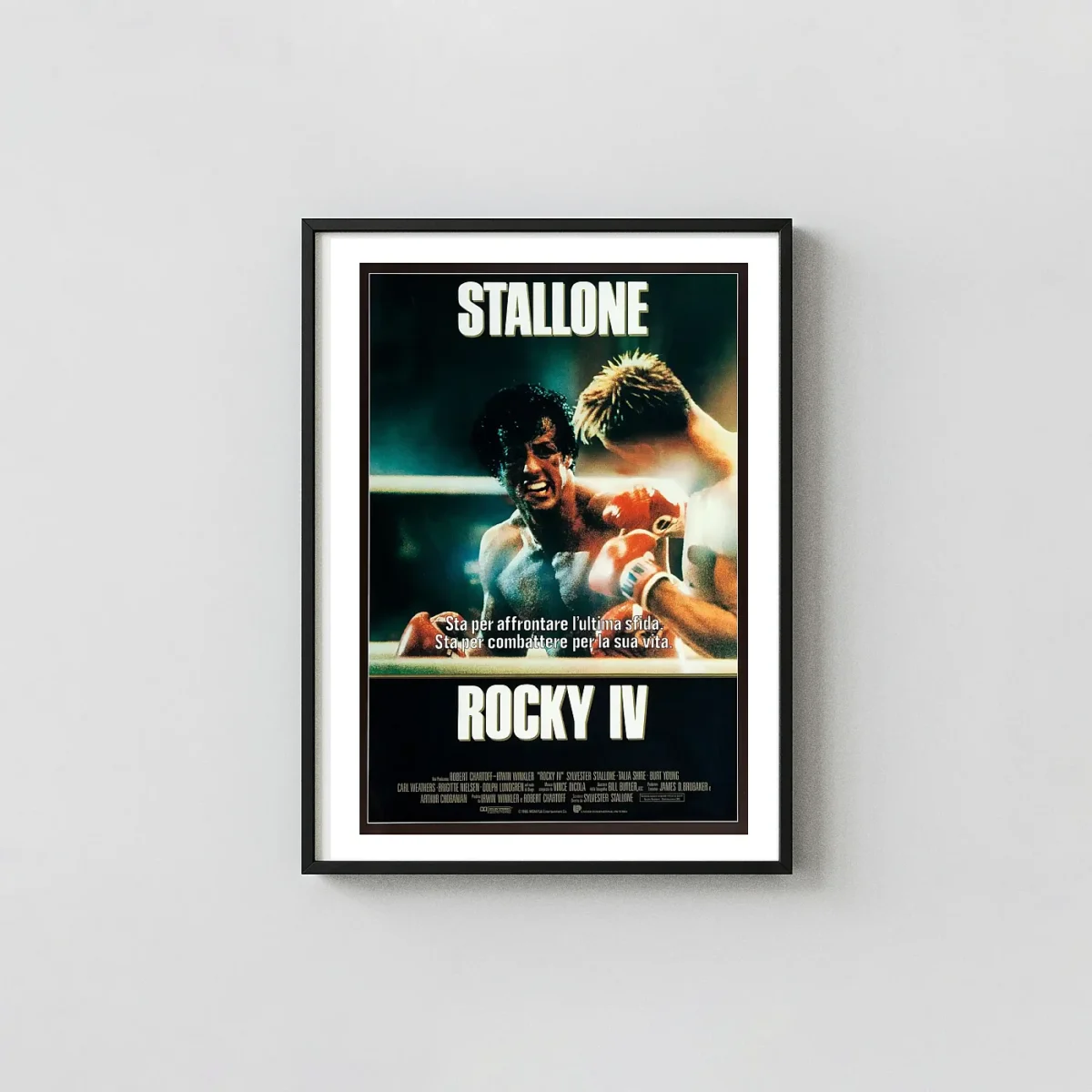 Rocky IV Movie Poster – Collector Poster: Vintage Action Wall Movie Posters xe2x80x93 Portrait Frame Wall Art Mockup | MerchFuse