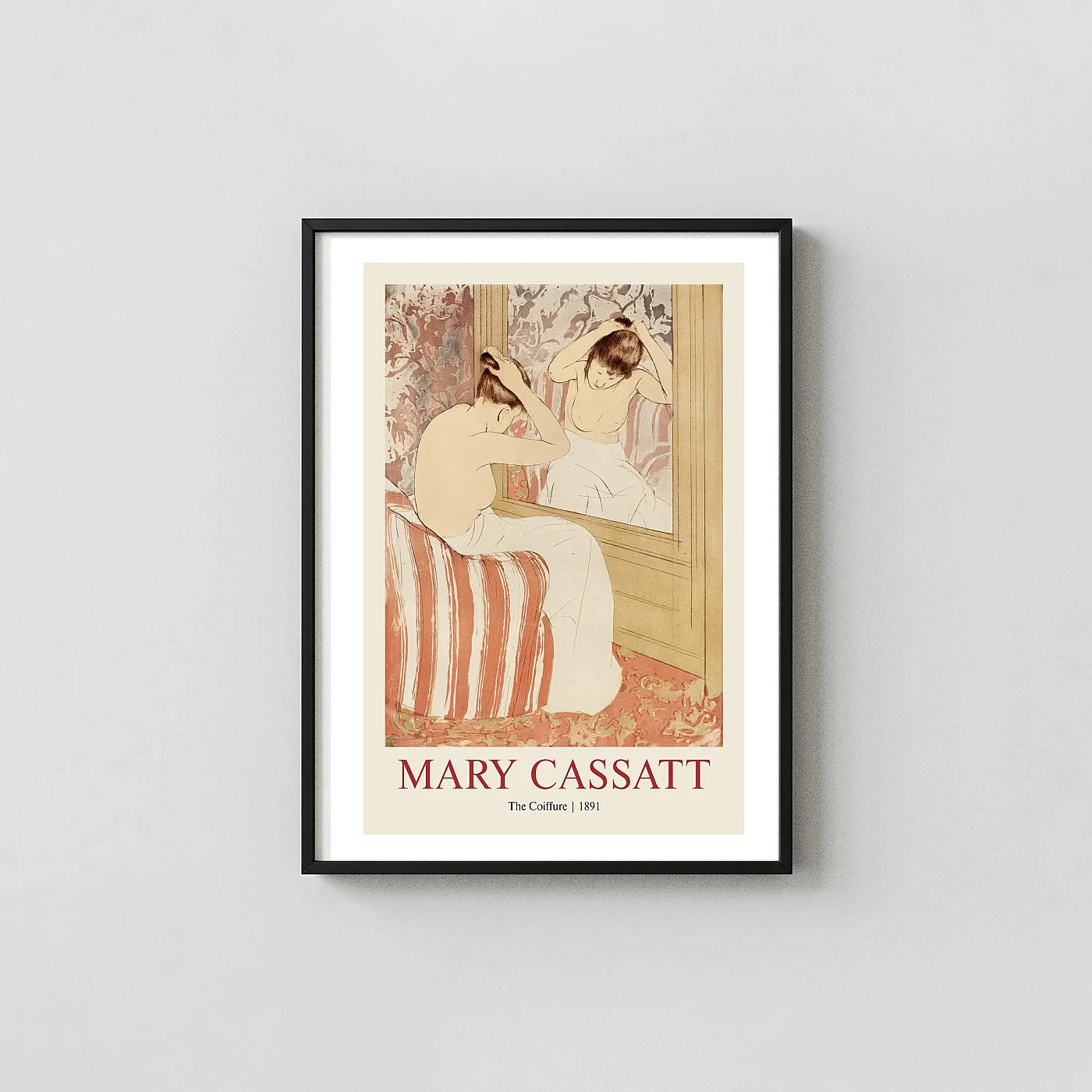 Authentic Mary Cassatt Coiffure art print - fine art poster print