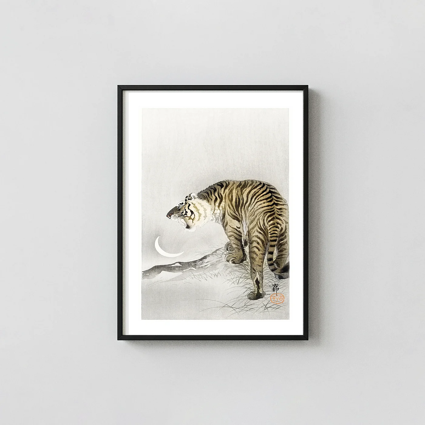 Authentic Tiger woodblock art print - fine art poster print